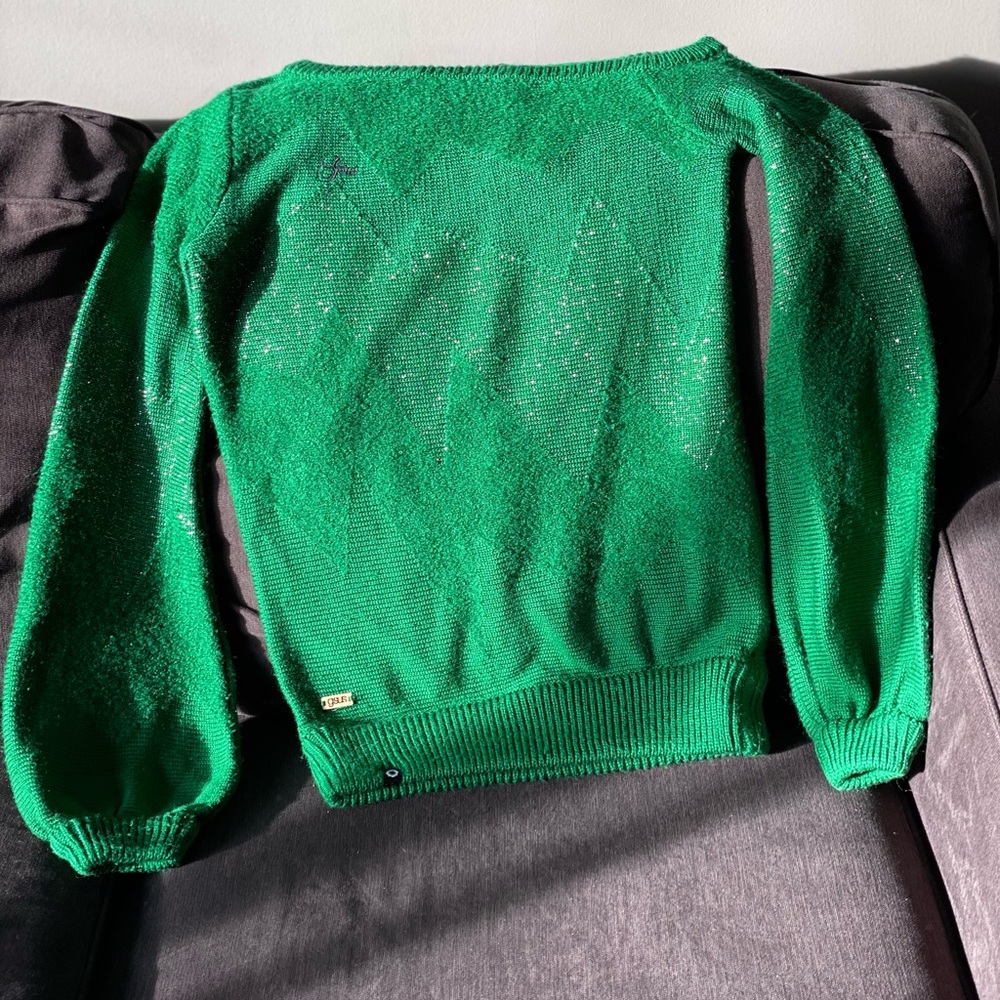 Sweater off the shoulder bell sleeves